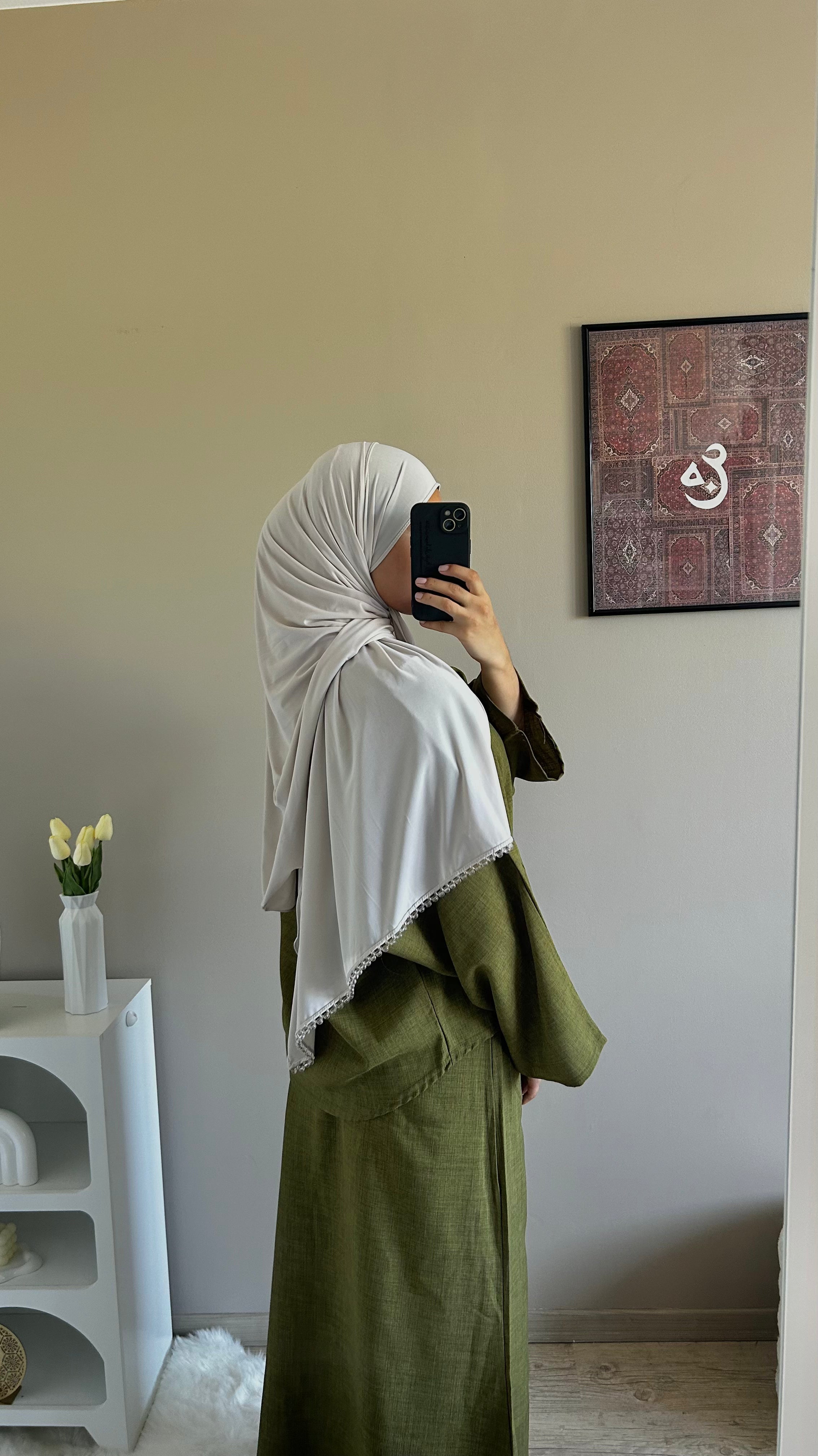 Ensemble jupe simpliste - Vert olive